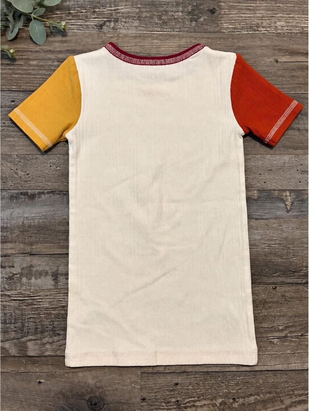 Cat & Jack 3T Colorblock Ribbed Sleep Top - Picture 2 of 2